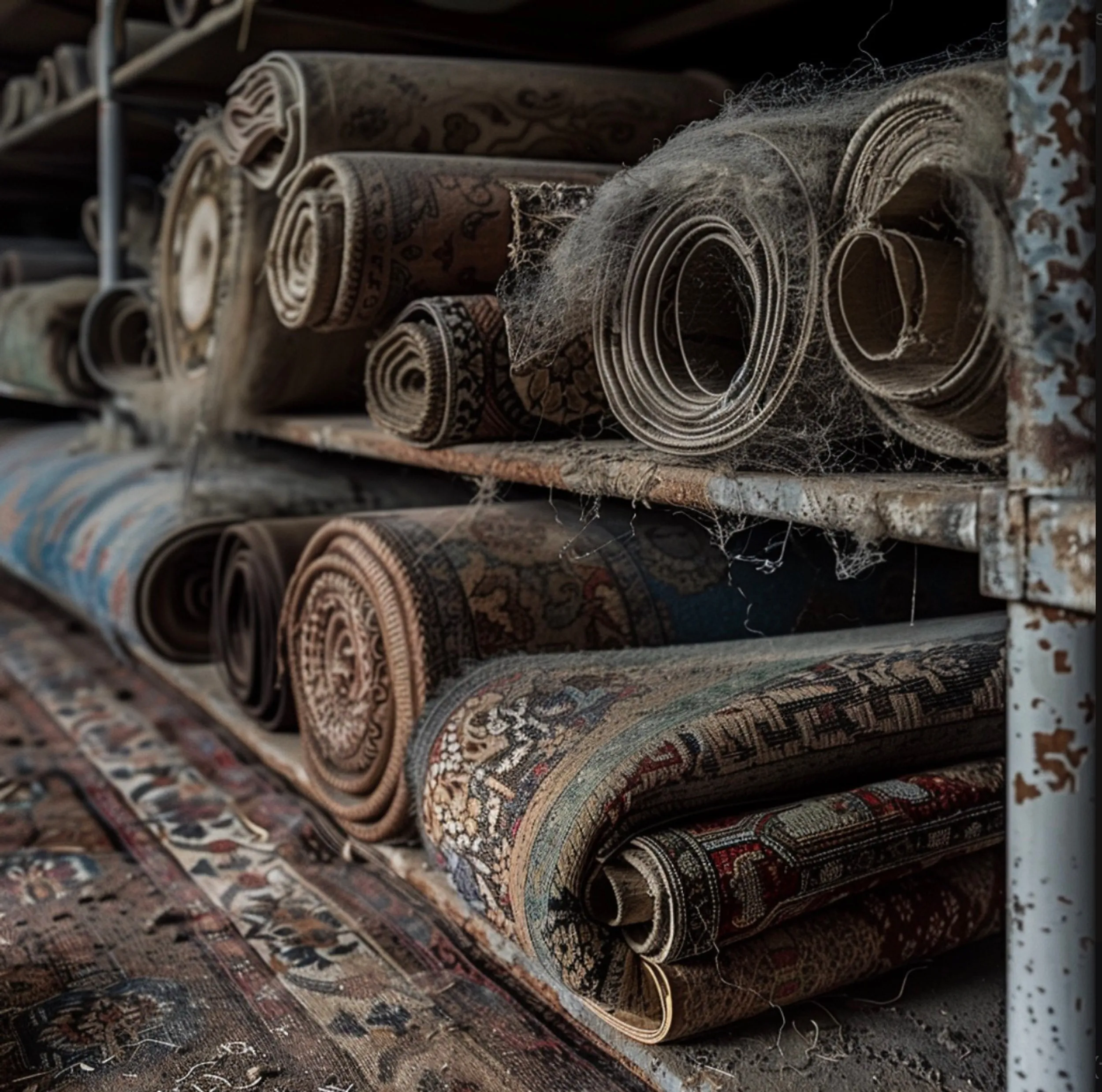Persian rug being hand-washed by specialist